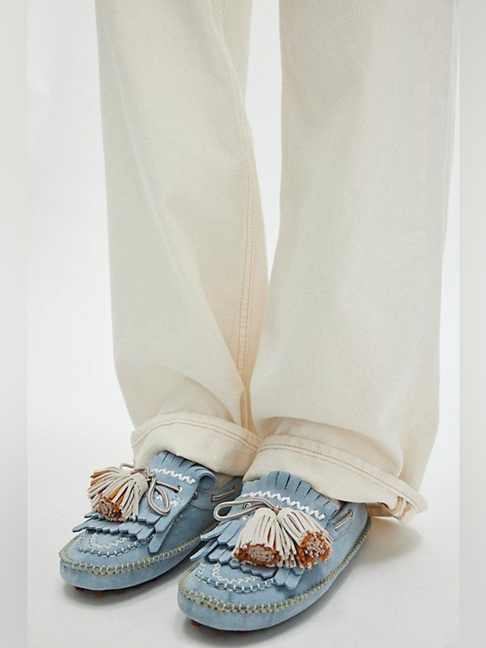 Free People Nan-Ku Couture Scandi Tassel Moccasins
